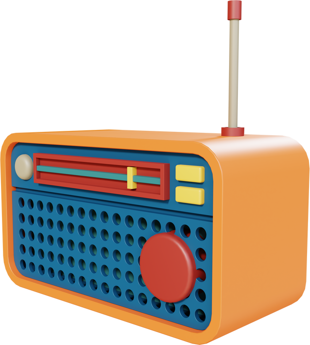 Radio 3D Icon